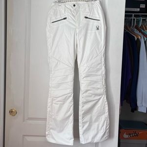Spyder white ski snow pants